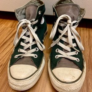 Gray and Black High Top Converse (Used)